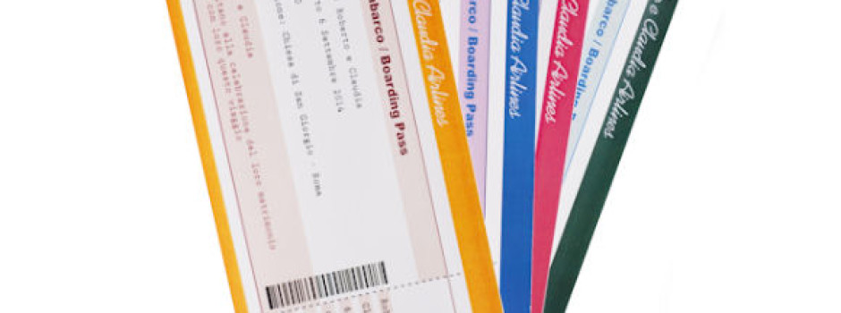 Partecipazioni matrimonio fatte a mano Biglietto Aereo Mix