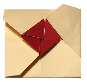 Busta origami quadrata Fronte
